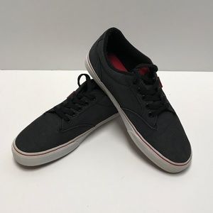 Black Red Low Vans